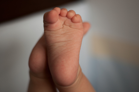 Close up on a baby feet.の写真素材