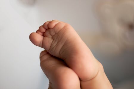 Close up on a baby feet.の写真素材