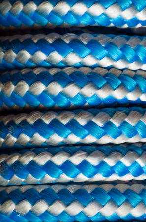 roll of rope swirling on a pole.の写真素材