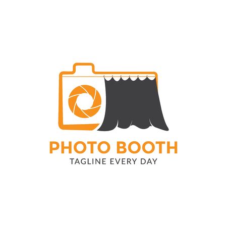Photo booth logo design templateのイラスト素材