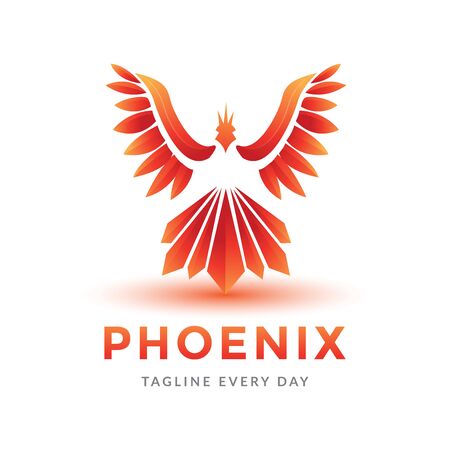 Abstract phoenix logo designのイラスト素材