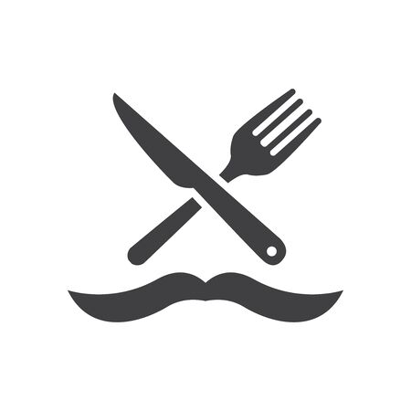 Man Chef logo design templateのイラスト素材
