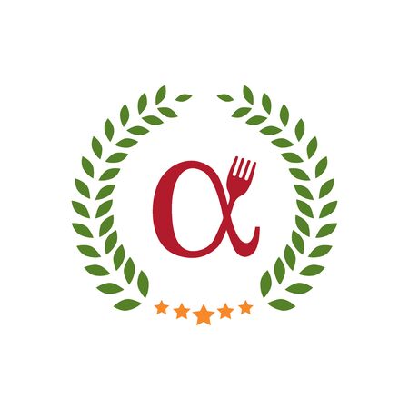 Letter A restaurant logo designのイラスト素材