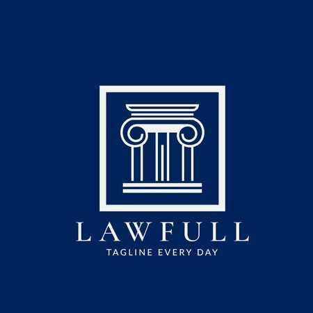 Minimalist law logo design templateのイラスト素材