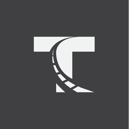 Letter T Way logo design templateのイラスト素材
