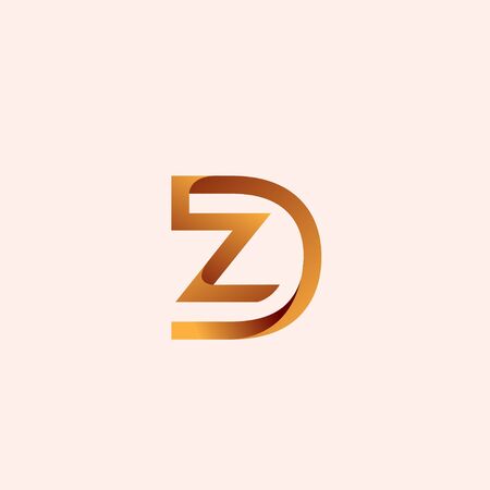 letter zd  design vectorのイラスト素材