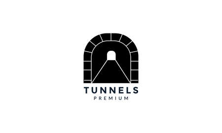 black tunnels vintage logo vector iconのイラスト素材