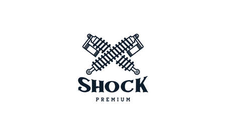 simple shock breaker automotive logo vector icon illustration designのイラスト素材