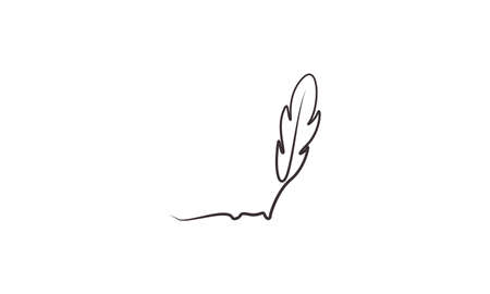 feather pencil old lines logo design vector icon symbol illustrationのイラスト素材