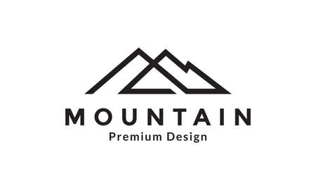 bold lines triangle mountain modern logo design vector icon symbol illustrationのイラスト素材