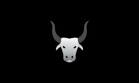 cow head abstract white logo design vector icon symbol graphic illustrationのイラスト素材