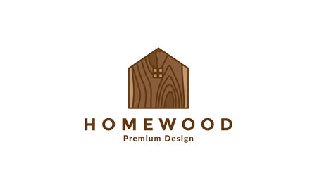 wood cut home texture symbol vector icon illustration designのイラスト素材