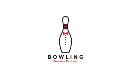 bowling with tie vector symbol icon illustration designのイラスト素材