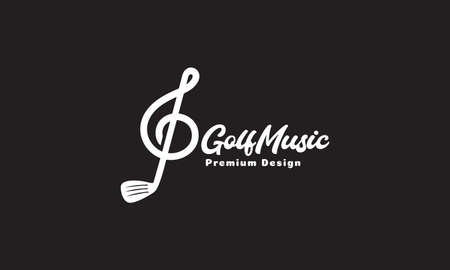 sport golf with musical note logo vector symbol icon design illustrationのイラスト素材