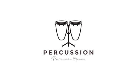 lines music percussion conga drum logo vector symbol icon design illustrationのイラスト素材