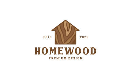vintage home with wood texture vector symbol icon design illustrationのイラスト素材