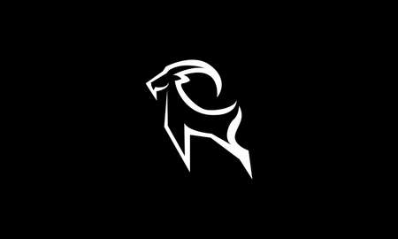 modern shape mountain goat logo vector symbol icon design graphic illustrationのイラスト素材