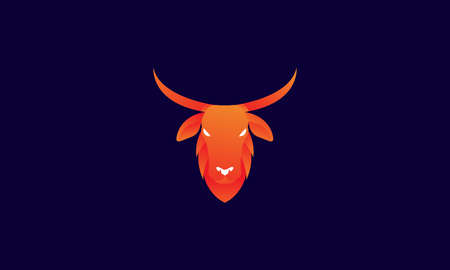 animal modern abstract head cow logo vector symbol icon design graphic illustrationのイラスト素材
