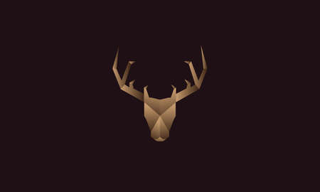abstract head deer wild animal logo vector symbol icon design graphic illustrationのイラスト素材