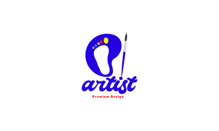 soles of the feet art brush symbol vector icon illustration graphic designのイラスト素材