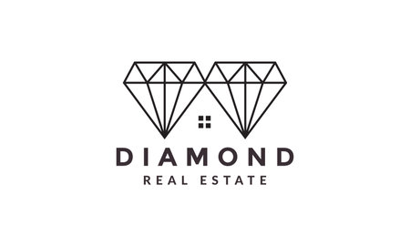 lines diamond with home  vector symbol icon design graphic illustrationのイラスト素材