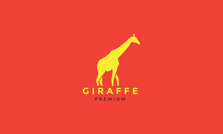 silhouette modern animal giraffe logo symbol vector icon illustration graphic designのイラスト素材