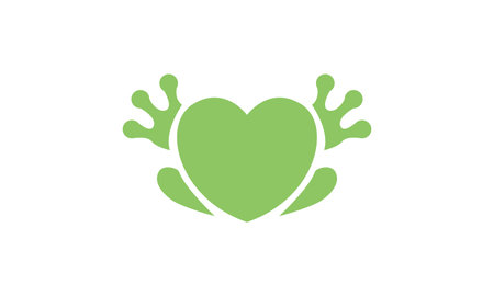 love shape with frog   symbol vector icon illustration graphic designのイラスト素材