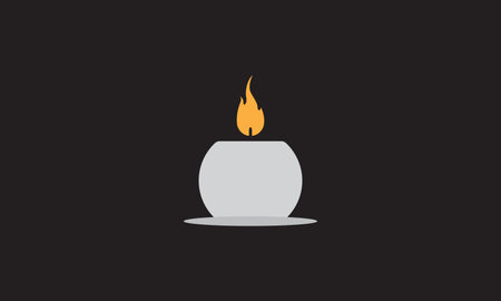 abstract spa candles logo symbol vector icon illustration graphic designのイラスト素材