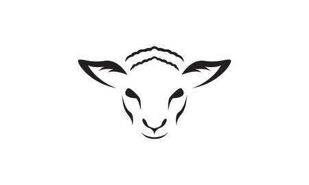 modern shape lamb logo vector icon illustration designのイラスト素材