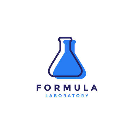 laboratory glass line abstract  logo symbol icon vector graphic design illustration idea creativeのイラスト素材