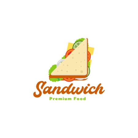 food sandwich colorful yummy logo symbol icon vector graphic design illustration idea creativeのイラスト素材