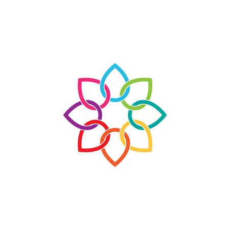 lines abstract drop water flowers logo symbol icon vector graphic design illustration idea creativeのイラスト素材