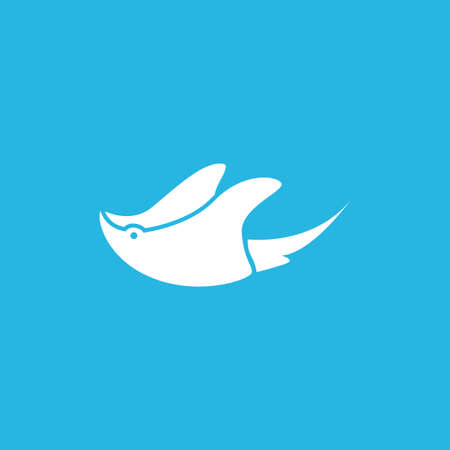 stingray modern shape swim logo symbol icon vector graphic design illustration idea creative