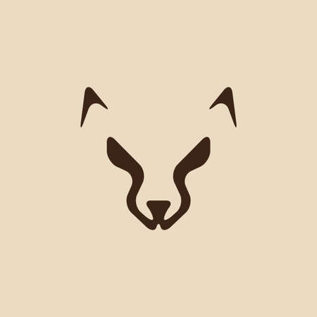 face dog forest or wolf modern logo symbol icon vector graphic design illustration idea creativeのイラスト素材