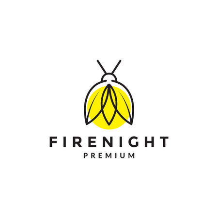 modern fireflies with light bright logo symbol icon vector graphic design illustration idea creativeのイラスト素材