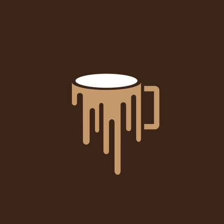 mug cup chocolate milk melt logo symbol icon vector graphic design illustration idea creativeのイラスト素材