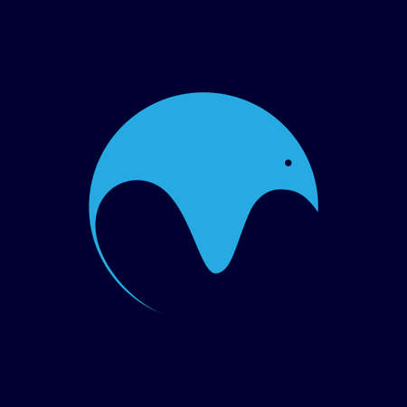 geometric animal flat fish stingray logo design vector graphic symbol icon sign illustration creative ideaのイラスト素材