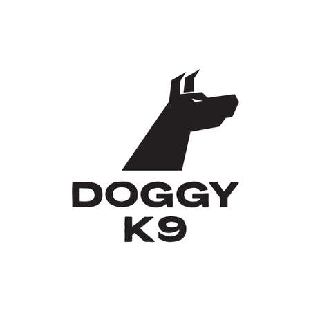 black head dog k9 logo design vector graphic symbol icon sign illustration creative idea