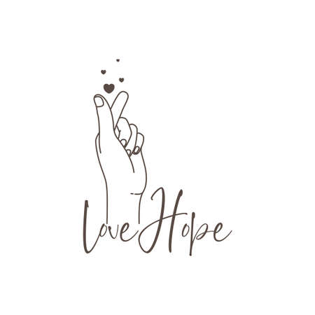 finger love line logo design, vector graphic symbol icon illustration creative ideaのイラスト素材