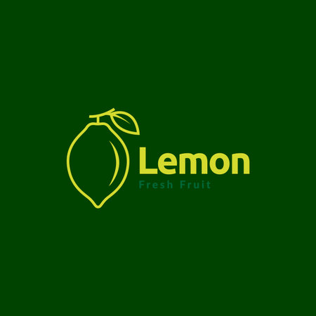 abstract color lemon fruit logo designのイラスト素材