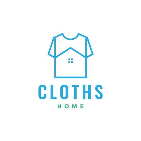 man cloth with home logo designのイラスト素材