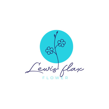 flower lewis flax logo designのイラスト素材