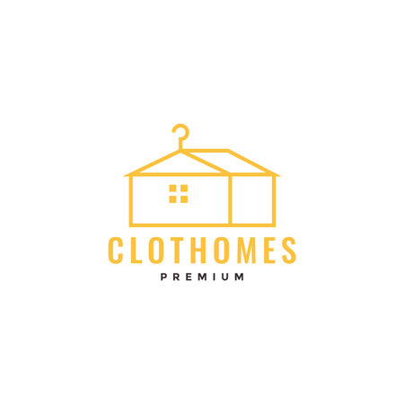 home with hanger logo designのイラスト素材