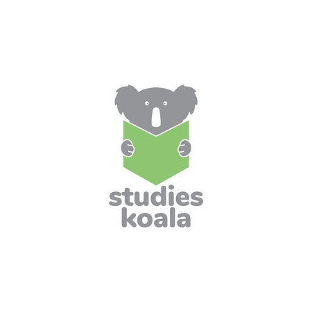 koala with graduation hat logo designのイラスト素材