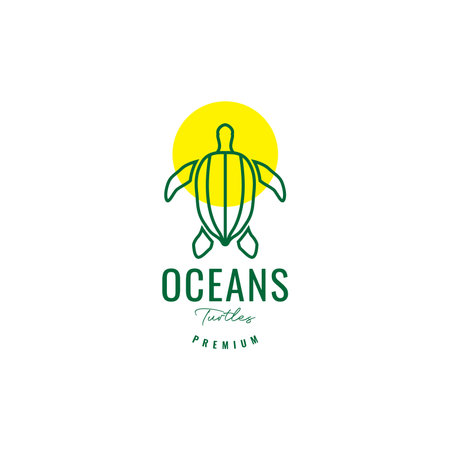 leatherback turtle abstract logo designのイラスト素材