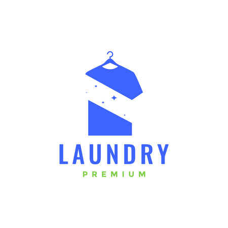 man clothing clean laundry shine logo design vector icon illustrationのイラスト素材