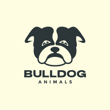 cane corso bulldog head pets cartoon mascot sad logo vector icon illustrationのイラスト素材