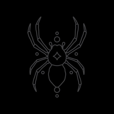cool spider hipster logo design vectorのイラスト素材