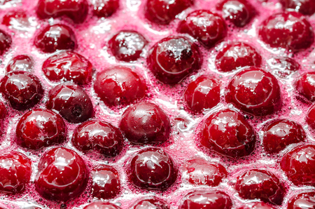 Cooking Homemade Cherry Jam. The Foam From Boiling.の写真素材