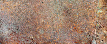 The Texture Of The Old Rusty Metal Plate. HD Panorama.の写真素材